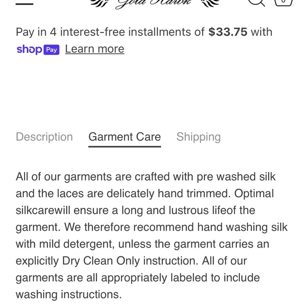 Gold Hawk Silk camisole - Picture 8 of 9